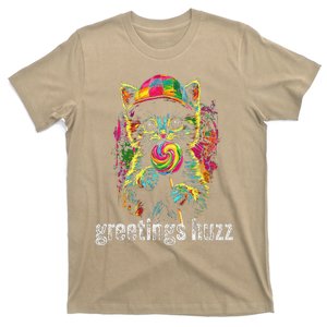 Greetings Huzz Funny Cat Gen Z Gen Alpha Slang Meme T-Shirt