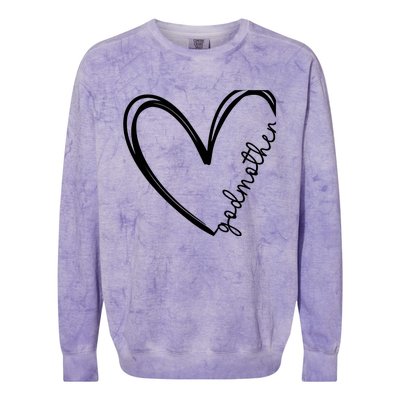 Godmother Heart For Mother Day Wo Colorblast Crewneck Sweatshirt