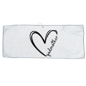 Godmother Heart For Mother Day Wo Large Microfiber Waffle Golf Towel