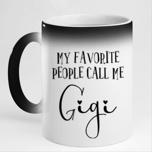 Gigi Heart For Women Grandma Christmas Birthday Mother's Day Gift 11oz Black Color Changing Mug