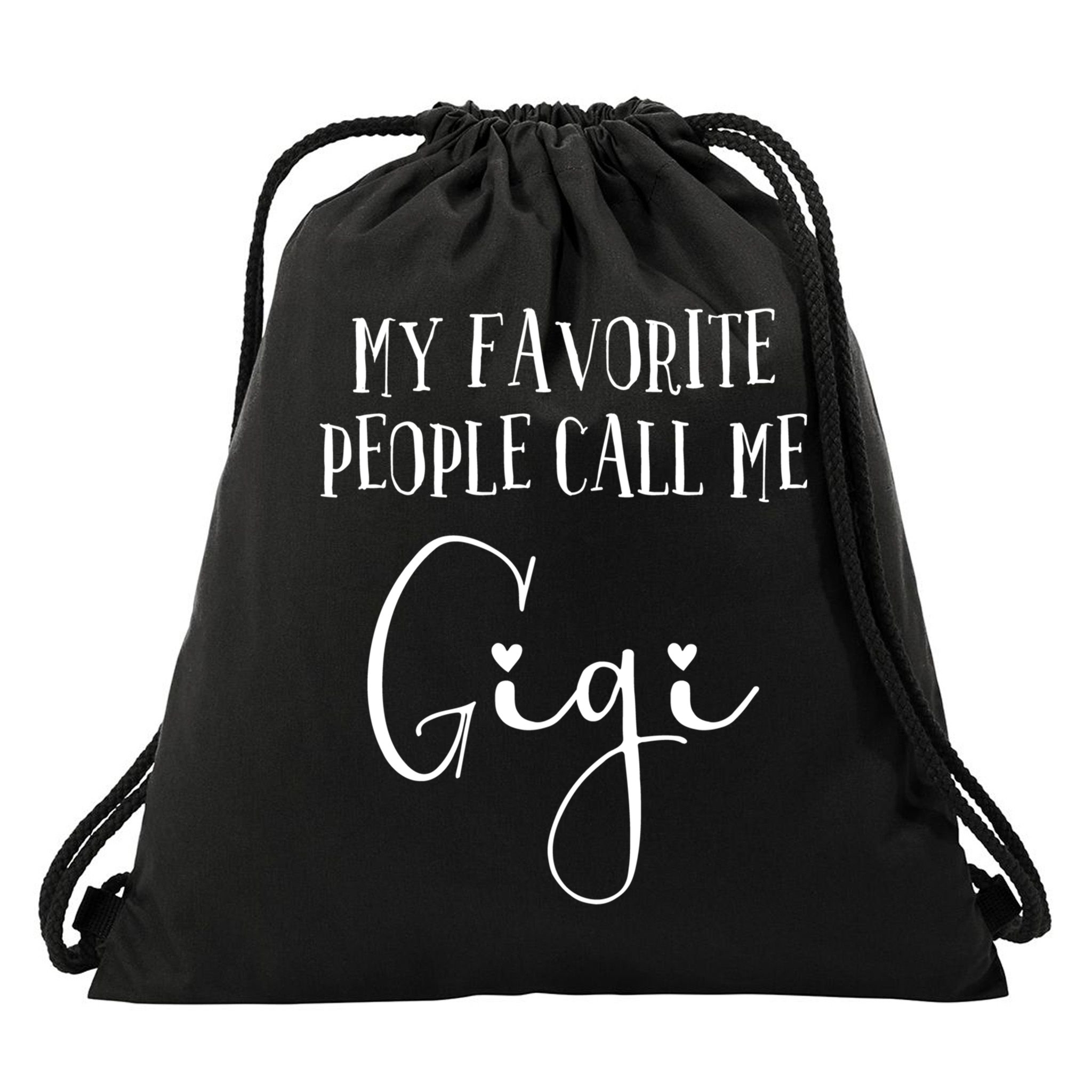 Gigi Heart For Women Grandma Christmas Birthday Mother's Day Gift Drawstring Bag
