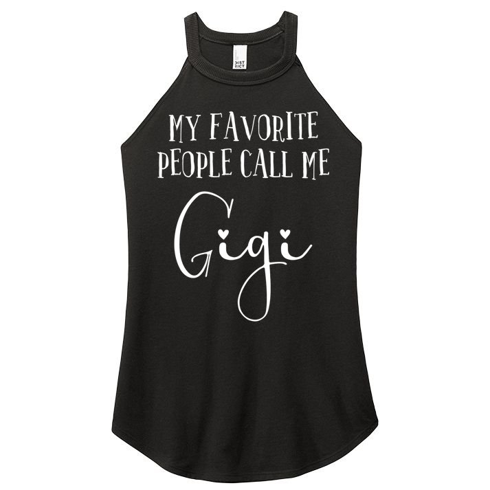 Gigi Heart For Women Grandma Christmas Birthday Mother's Day Gift Women's Perfect Tri Rocker Tank