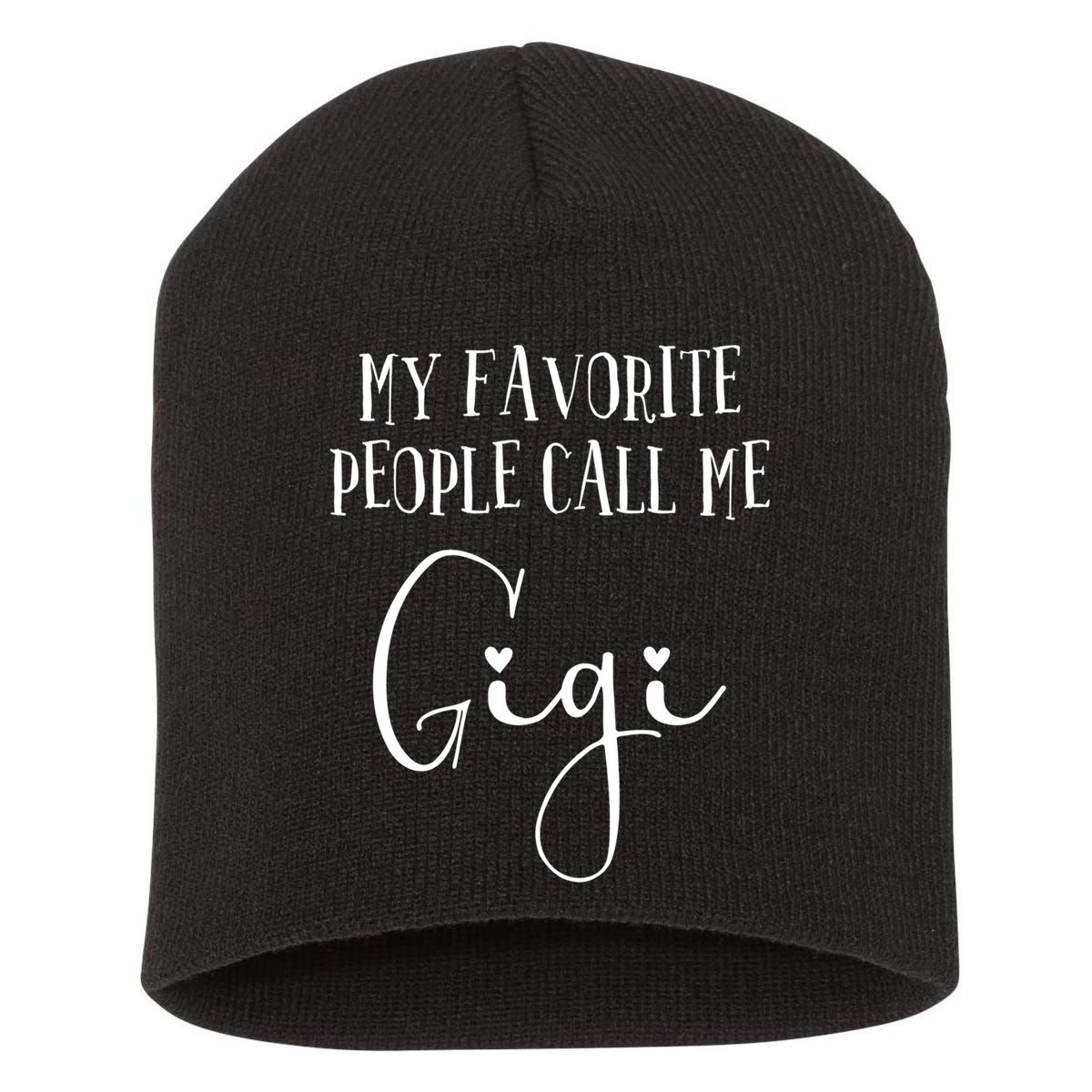 Gigi Heart For Women Grandma Christmas Birthday Mother's Day Gift Short Acrylic Beanie