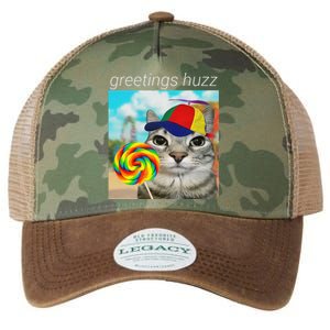 Greetings Huzz Funny Gen Z Gen Alpha Slang Meme Gift Legacy Tie Dye Trucker Hat