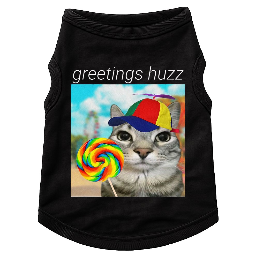 Greetings Huzz Funny Gen Z Gen Alpha Slang Meme Gift Doggie Tank