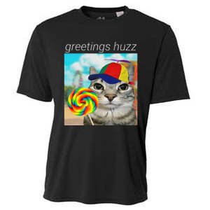 Greetings Huzz Funny Gen Z Gen Alpha Slang Meme Gift Cooling Performance Crew T-Shirt