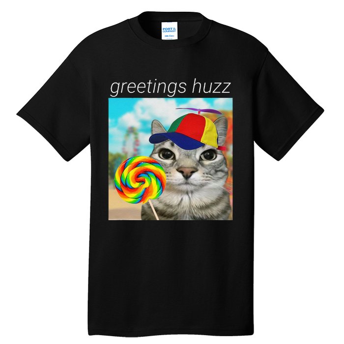 Greetings Huzz Funny Gen Z Gen Alpha Slang Meme Gift Tall T-Shirt