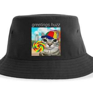 Greetings Huzz Funny Gen Z Gen Alpha Slang Meme Gift Sustainable Bucket Hat