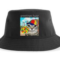 Greetings Huzz Funny Gen Z Gen Alpha Slang Meme Gift Sustainable Bucket Hat