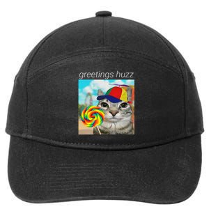 Greetings Huzz Funny Gen Z Gen Alpha Slang Meme Gift 7-Panel Snapback Hat