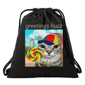 Greetings Huzz Funny Gen Z Gen Alpha Slang Meme Gift Drawstring Bag