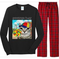 Greetings Huzz Funny Gen Z Gen Alpha Slang Meme Gift Long Sleeve Pajama Set