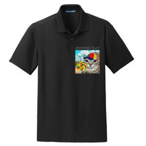 Greetings Huzz Funny Gen Z Gen Alpha Slang Meme Gift Dry Zone Grid Polo