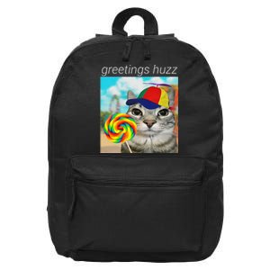 Greetings Huzz Funny Gen Z Gen Alpha Slang Meme Gift 16 in Basic Backpack