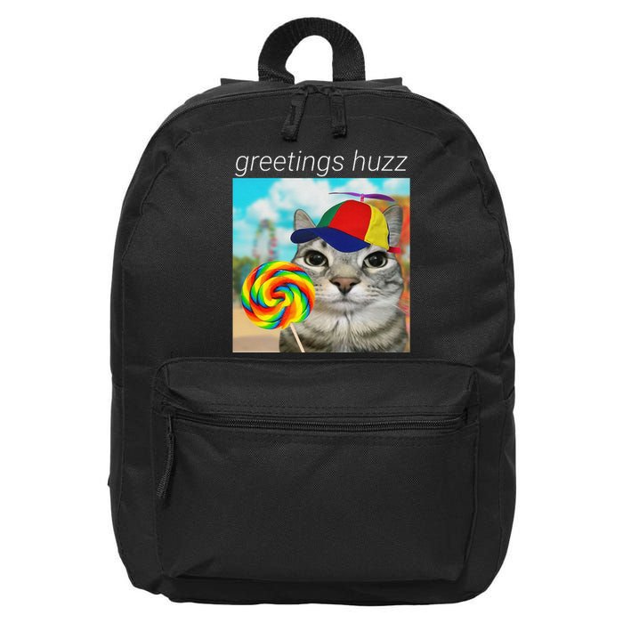 Greetings Huzz Funny Gen Z Gen Alpha Slang Meme Gift 16 in Basic Backpack