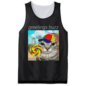 Greetings Huzz Funny Gen Z Gen Alpha Slang Meme Gift Mesh Reversible Basketball Jersey Tank