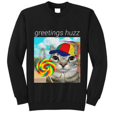 Greetings Huzz Funny Gen Z Gen Alpha Slang Meme Gift Tall Sweatshirt