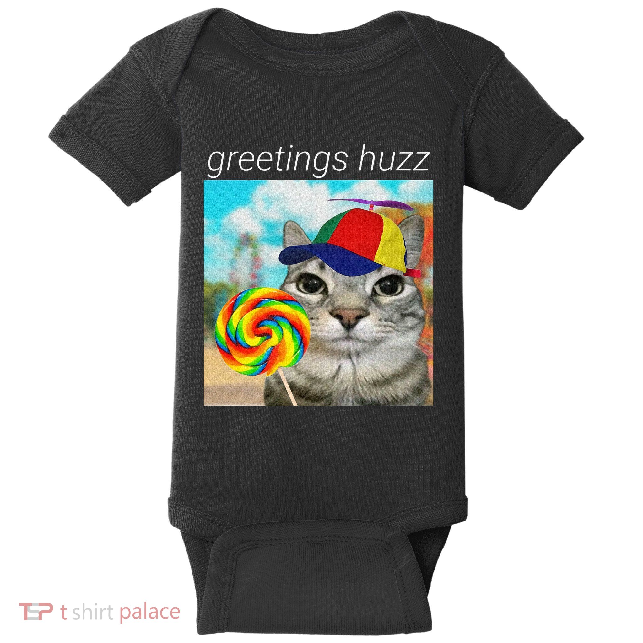 Greetings Huzz Funny Gen Z Gen Alpha Slang Meme Gift Baby Bodysuit