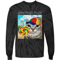 Greetings Huzz Funny Gen Z Gen Alpha Slang Meme Gift Tie-Dye Long Sleeve Shirt