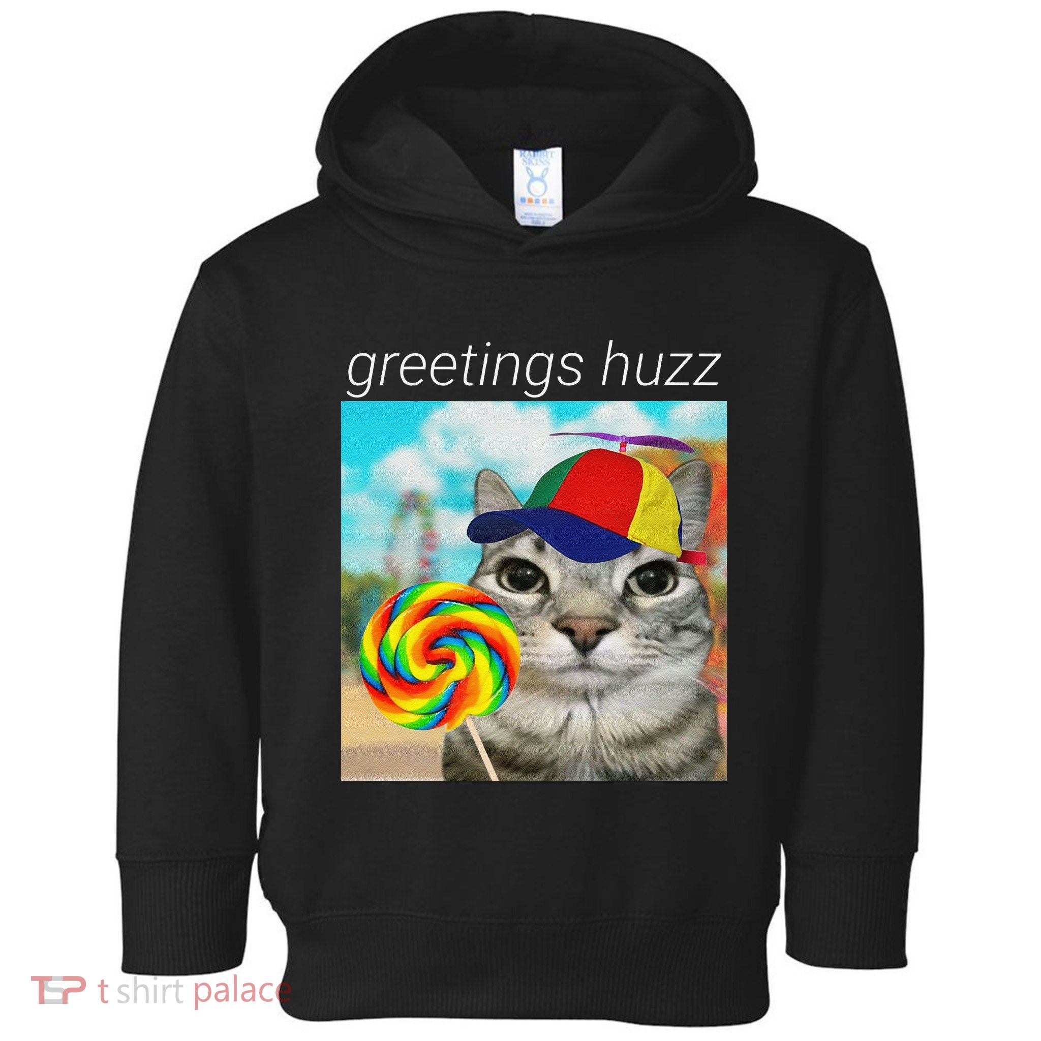 Greetings Huzz Funny Gen Z Gen Alpha Slang Meme Gift Toddler Hoodie
