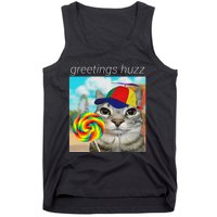 Greetings Huzz Funny Gen Z Gen Alpha Slang Meme Gift Tank Top