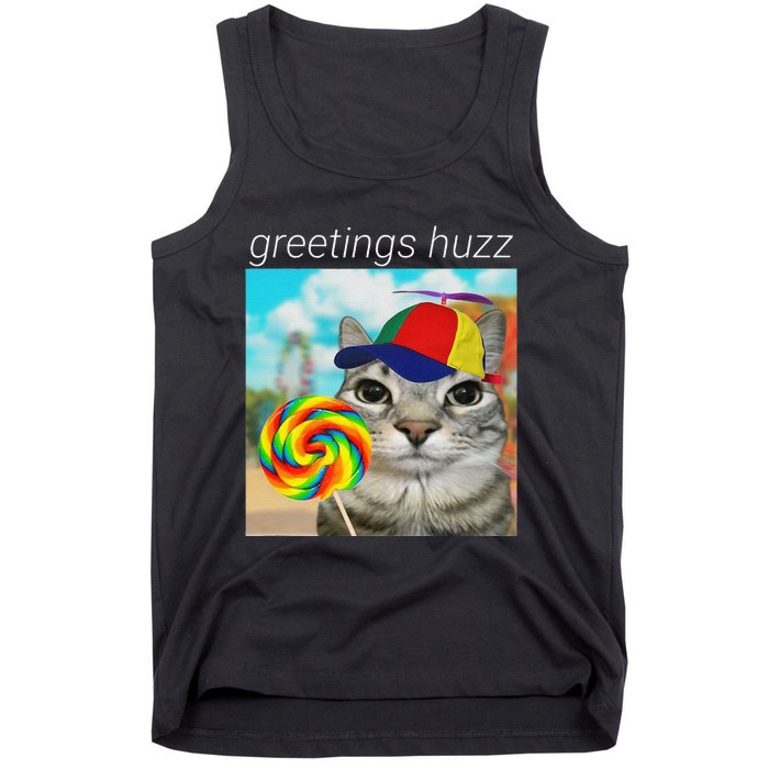 Greetings Huzz Funny Gen Z Gen Alpha Slang Meme Gift Tank Top