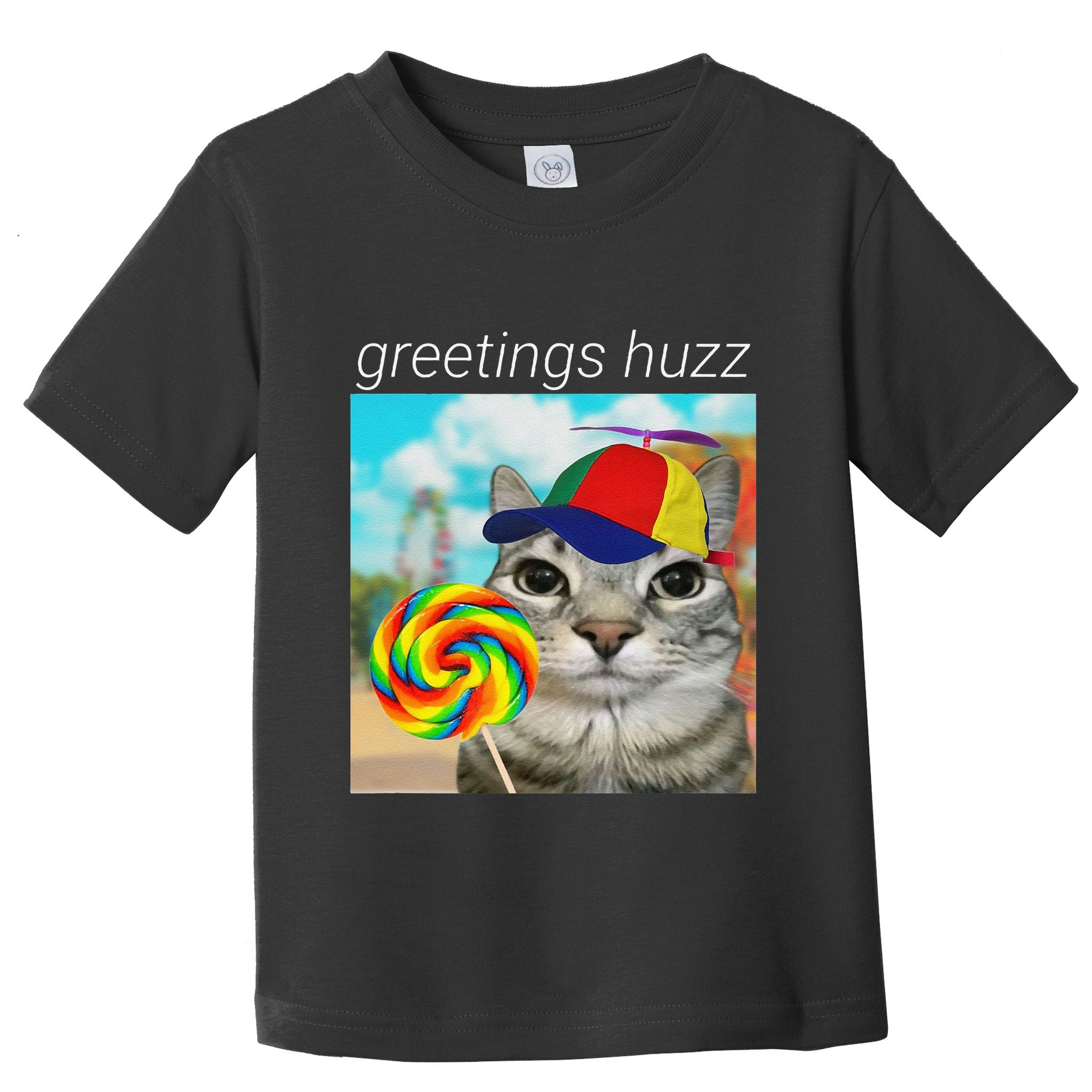 Greetings Huzz Funny Gen Z Gen Alpha Slang Meme Gift Toddler T-Shirt