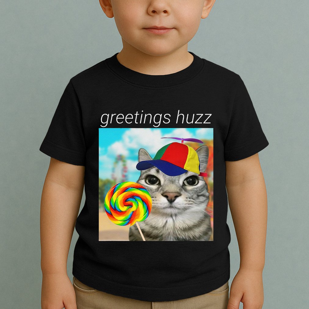 Greetings Huzz Funny Gen Z Gen Alpha Slang Meme Gift Toddler T-Shirt
