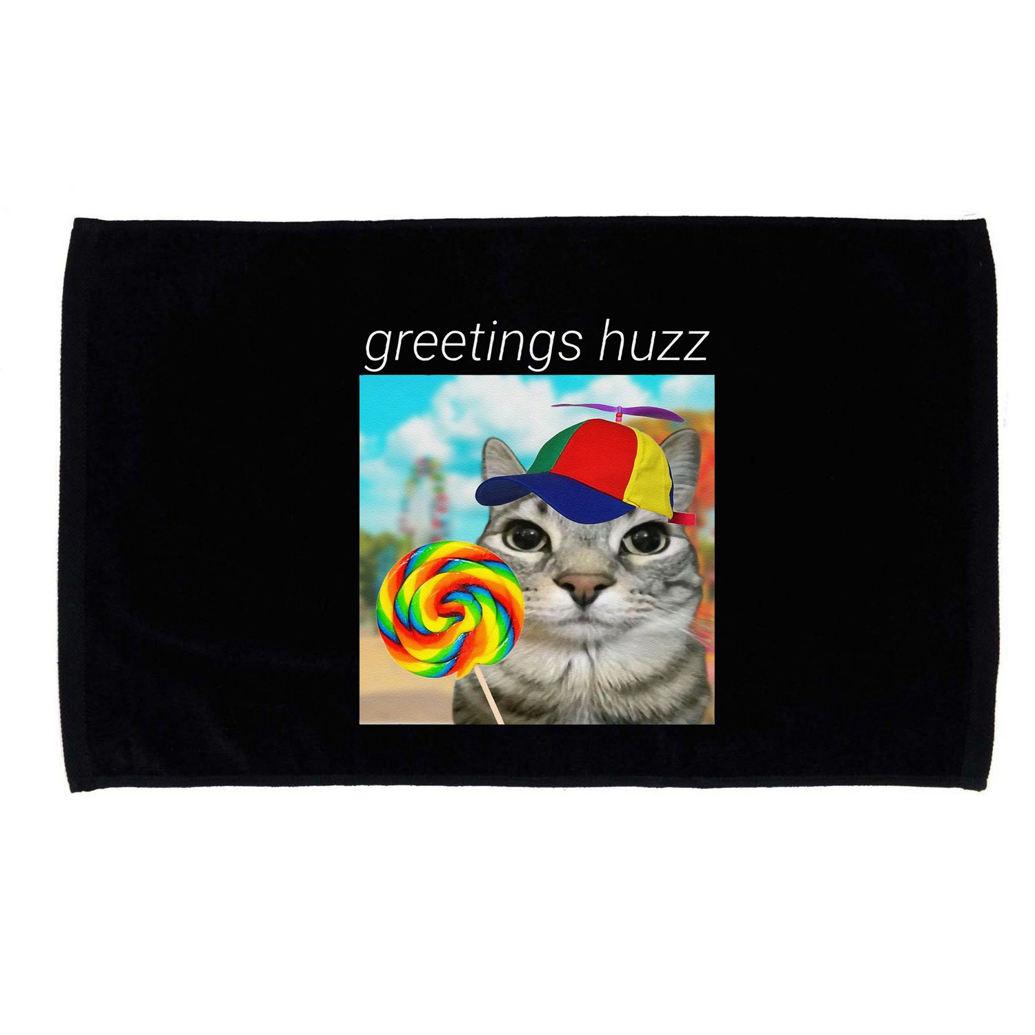 Greetings Huzz Funny Gen Z Gen Alpha Slang Meme Gift Microfiber Hand Towel