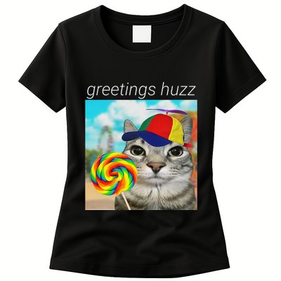 Greetings Huzz Funny Gen Z Gen Alpha Slang Meme Gift Womens T-Shirt