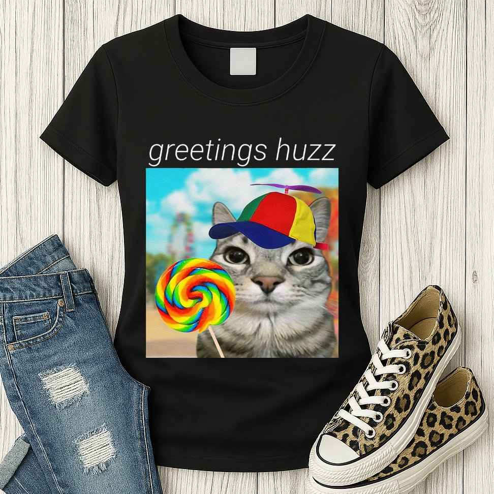 Greetings Huzz Funny Gen Z Gen Alpha Slang Meme Gift Womens T-Shirt