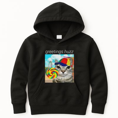 Greetings Huzz Funny Gen Z Gen Alpha Slang Meme Gift Kids Hoodie