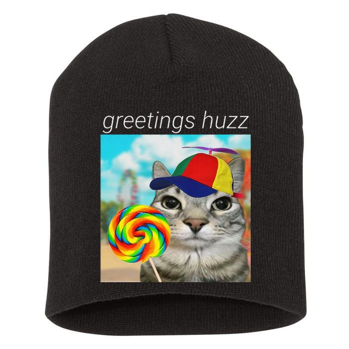 Greetings Huzz Funny Gen Z Gen Alpha Slang Meme Gift Short Acrylic Beanie