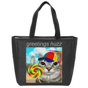 Greetings Huzz Funny Gen Z Gen Alpha Slang Meme Gift Zip Tote Bag