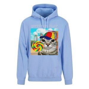 Greetings Huzz Funny Gen Z Gen Alpha Slang Meme Gift Unisex Surf Hoodie