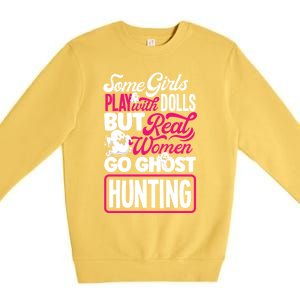 Ghost Hunting Female Paranormal Investigator Gift Premium Crewneck Sweatshirt