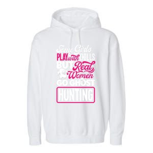 Ghost Hunting Female Paranormal Investigator Gift Garment-Dyed Fleece Hoodie