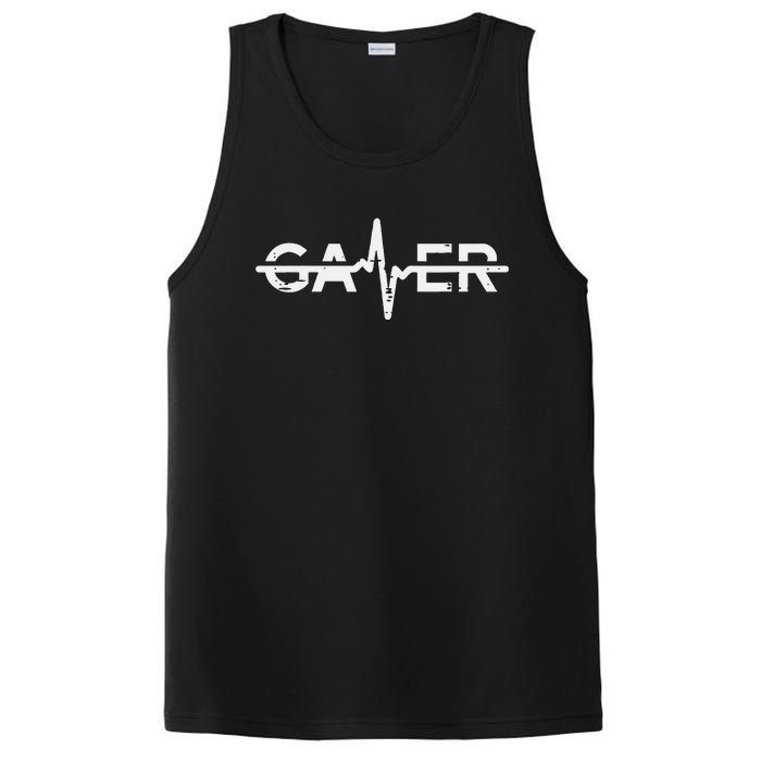 Gamer Heartbeat Funny Video Gaming PosiCharge Competitor Tank