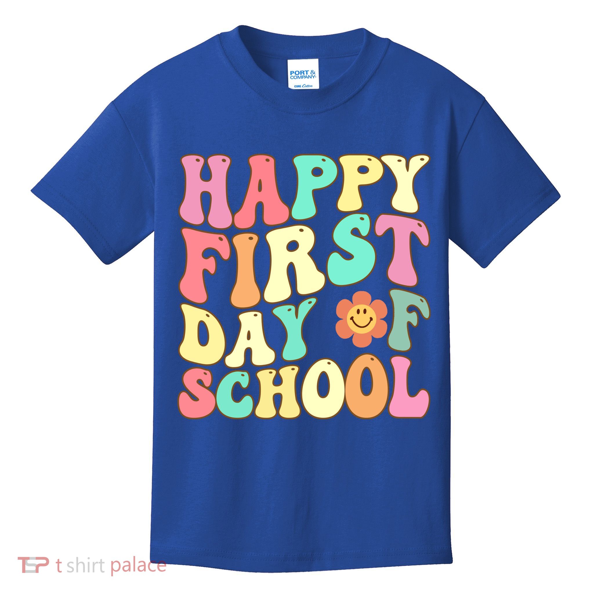 Groovy Happy First Day Of School Teacher Back To School Cool Gift Kids T-Shirt