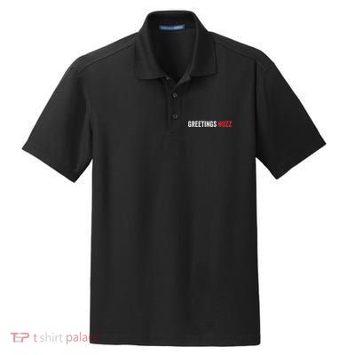 Greetings Huzz Funny Gen Z Gen Alpha Slang Viral Dry Zone Grid Polo