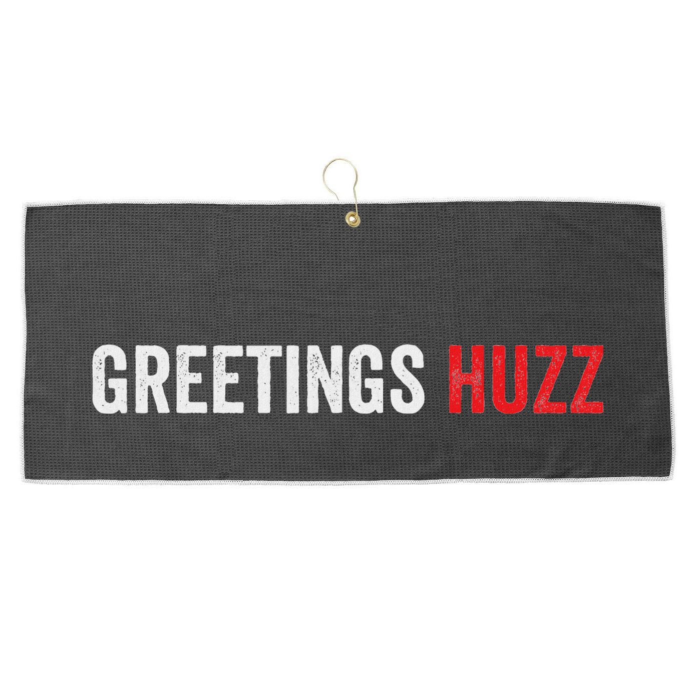 Greetings Huzz Funny Gen Z Gen Alpha Slang Viral Large Microfiber Waffle Golf Towel