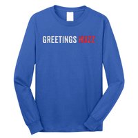 Greetings Huzz Funny Gen Z Gen Alpha Slang Viral Long Sleeve Shirt