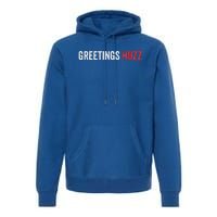 Greetings Huzz Funny Gen Z Gen Alpha Slang Viral Premium Hoodie