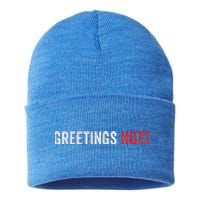 Greetings Huzz Funny Gen Z Gen Alpha Slang Viral Sustainable Knit Beanie