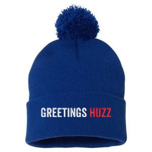 Greetings Huzz Funny Gen Z Gen Alpha Slang Viral Pom Pom 12in Knit Beanie