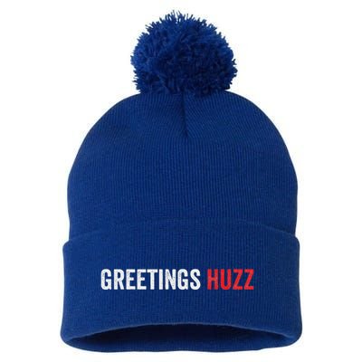 Greetings Huzz Funny Gen Z Gen Alpha Slang Viral Pom Pom 12in Knit Beanie