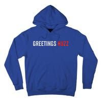 Greetings Huzz Funny Gen Z Gen Alpha Slang Viral Tall Hoodie