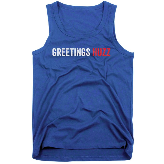 Greetings Huzz Funny Gen Z Gen Alpha Slang Viral Tank Top