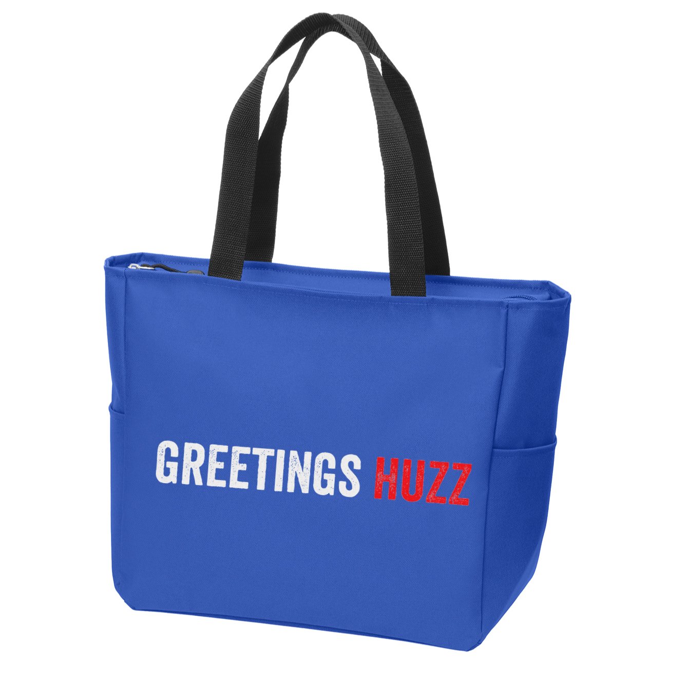 Greetings Huzz Funny Gen Z Gen Alpha Slang Viral Zip Tote Bag