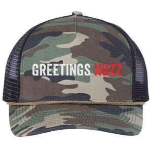 Greetings Huzz Funny Gen Z Gen Alpha Slang Viral Retro Rope Trucker Hat Cap